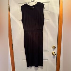 Athleta Dress Medium Womens Santorini Cinch Solid Black